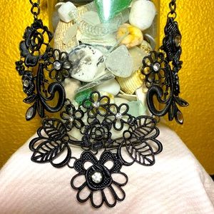 Black lace necklace